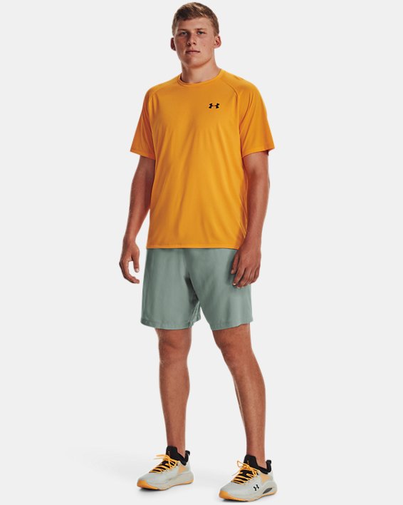 Men's UA Tech™ 2.0 Textured Short Sleeve T-Shirt, Yellow, pdpMainDesktop image number 2